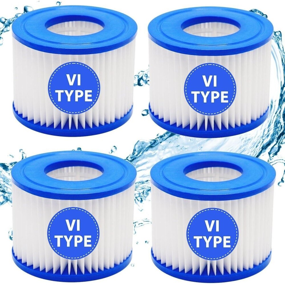 Type VI Filter Replacements Hot Tub,Spa Coleman, Bestway, Lay-Z Spa,Intex 4 pack